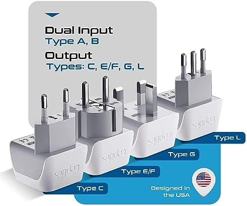 Ultimate Universal Travel Adapter: 35 W Fast Charging Power Converter with PD & QC 3.0, Dual USB-C & Triple USB Ports for Seamless Global Connectivity – Compatible with Type A, C, G, I Outlets for Effortless Charging Across EU, US, UK & Beyond – Perfect Travel Companion for Modern Explorers