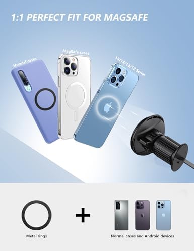 Elevate Your Driving Safety with the 2024 Universal Magnetic Car Vent Phone Mount – Ultimate Hands-Free Holder for i Phone 15, 14, 13 Pro Max & All Smartphones – Advanced Magnetic Grip with Non-Blocking Airflow Design for Uninterrupted Ventilation – Quick Tool-Free Installation & Chic Aesthetic for Any Vehicle Interior