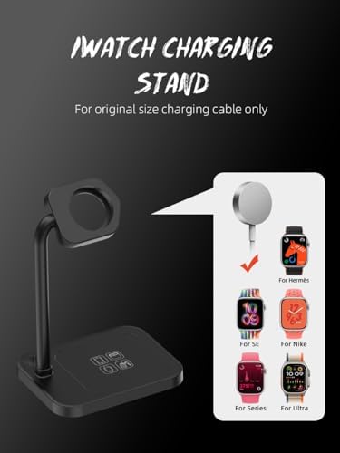 Advanced 2-in-1 Charging Station for i Watch & i Phone – Fast Charging Dock for i Phone 16/15/14/13/12/11/X/8, i Watch Series Ultra/10/9/8/7/6/SE/5/4/3/2/1, and Air Pods 2/3/4 – Elegant White Design for Optimal Device Organization and Speed Boost