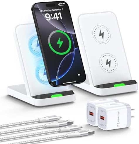 HOOTEK 2-Pack Multi-Port USB Wall Charger – 4.8 A Fast Charging Cube for i Phone and Samsung Galaxy Devices – Compact Travel Adapter with Enhanced Compatibility and Safety Features for Rapid Device Charging