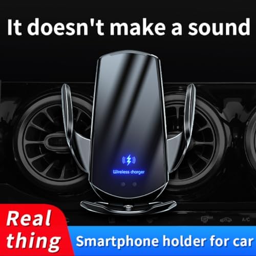 15 W SIHENMY Wireless Car Charger & Auto-Clamping Phone Mount – Fast Charging for i Phone 14/13/12 Mini/Pro Max & Samsung Galaxy S23/S22/S21+ – Stylish Red Vehicle Accessory for Effortless One-Handed Operation & Enhanced Compatibility