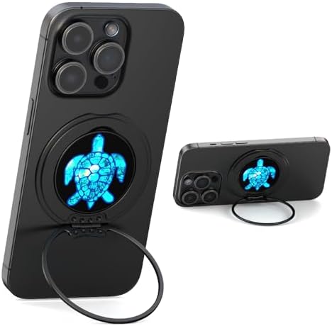 typecase Folding Phone Stand: Foldable Smartphone Holder for Desk – Ultra Thin Adjustable Kickstand – Magnetic Phone Grip Home Desk Accessories Compatible with Phone Tablets – Enhanced Compatibility and Speed