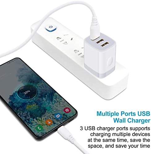 Power Up Your Devices with the Ultimate 18 W USB Wall Charger Adapter – Fast Charging Multi-Port Cube for i Phone 6-16, i Pads & Samsung Smartphones – Compact & Portable Charging Solution for Home and Travel – Reliable 3-Ports Charger Block with Enhanced Circuitry for Maximum Safety and Efficiency