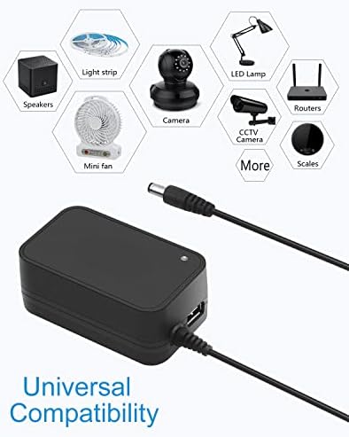 Ultimate 30 W Universal Power Adapter: Adjustable Voltage AC Adapter with 14 Interchangeable Tips and Built-in USB Port for Fast Charging – Perfect for LED Lights, CCTV Cameras, Guitar Pedals, GPS Devices, and More – 2.5 A Max Output with 4.9 FT Cord for Flexible Use and Convenience