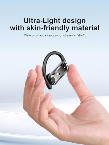 Ultimate Bluetooth 5.4 Wireless Earbuds – 53 Hours of Uninterrupted Playtime, IPX7 Waterproof Sport Headphones with LED Battery Indicator & Built-in Mic for Gaming, Fitness, and Everyday Use – Designed for Maximum Comfort and Resilience – Sleek Black Edition