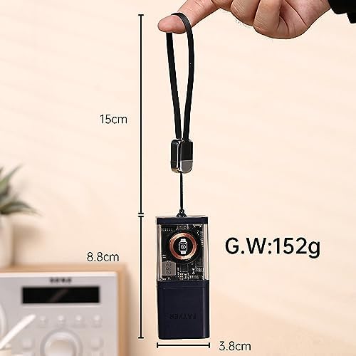 Versatile 5200 m Ah Portable Charger for Smart Watches – 4-in-1 Magnetic Wireless Power Bank with PD 20 W Ga N Fast Charging and Built-in USB-C to Lightning Cable – Ideal Travel Accessory for Smart Devices and On-the-Go Charging