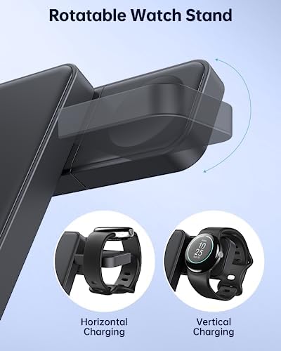 Revolutionary 3-in-1 Foldable Wireless Charger for Google Pixel Devices – Fast Charging Stand for Pixel Watch 3/2, Pixel 9 Pro/XL/9 a/8 Pro/8 a/7 Pro/7 a/6 Pro & Pixel Buds Pro 2 – Compact, Portable Design with Adapter Included – Sleek White Finish for Home or Travel – Ultimate Solution for Efficient Multi-Device Charging