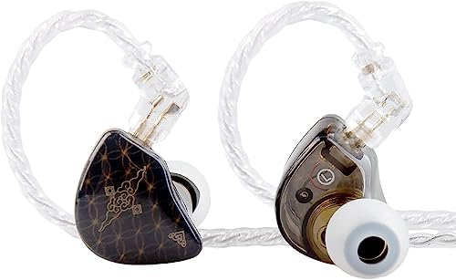 CCZ Melody Wired In-Ear Monitors with Detachable Cable – Superior Hi-Fi Bass Earbuds for Musicians and Singers, Featuring Dual-Driver Technology and Built-in Microphone, Stylish Green Finish for Stage and Studio Excellence