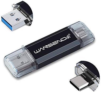 WANSENDA 64 GB OTG USB Flash Drive – 2-in-1 USB 3.0/3.1 & Type-C Storage for Android Devices, PC & Mac – Fast File Transfers with Stylish Red Design for Effortless Data Management