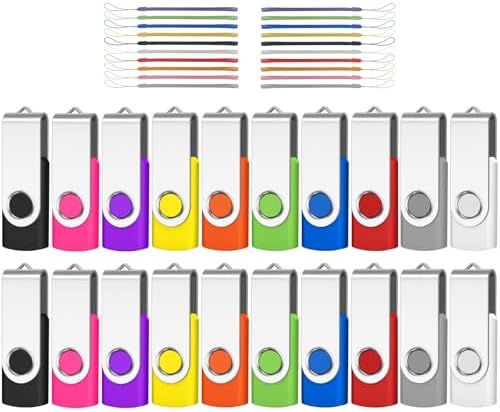 Vibrant 10-Pack 512 MB Swivel USB Flash Drives – Portable Memory Sticks for Effortless Data Storage, Durable Design with Mixed Colors for Easy Identification – Perfect for Students and Professionals on the Go!