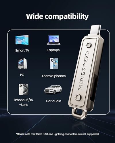 MOVE SPEED 128 GB High-Speed Memory Stick – Dual Port Type-C & USB 3.2 Thumb Drive for i Phone 16/15, Android, Mac Book Pro/Air – Lightning-Fast 130 MB/s Data Transfer for Enhanced Compatibility and Effortless File Sharing
