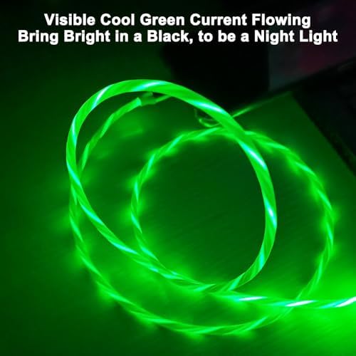 IHAO 60 W USB Type C to Type C Fast Charging Cable with LED Current Indicator – High-Speed Data Transfer for Android & i OS Devices – 39 Inch Universal Charger in Vibrant Green – Durable, Efficient Power Delivery for Modern Tech
