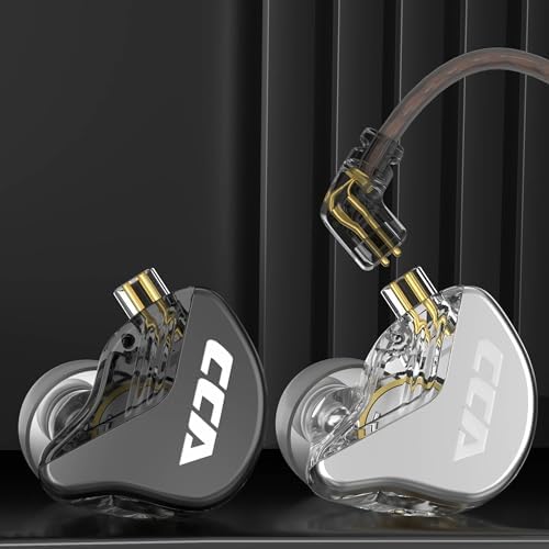 Premium CCA CRA Wired Earbuds – Advanced Dynamic Driver IEM for Unmatched Clarity and Rich Deep Bass – Customizable Detachable 2-Pin Cable – Lightweight Ergonomic In-Ear Headphones with 3.5 mm Compatibility – Ideal for Audiophiles and Everyday Users Seeking Superior Sound Quality