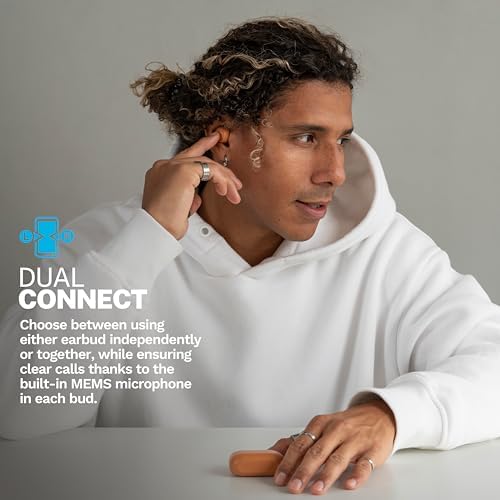 JLab Go Air Tones+ True Wireless Earbuds – Ultimate Bluetooth Audio Experience with 32+ Hours Playtime, Effortless Auto Pairing, Customizable EQ3 Sound Profiles, and Touch Control Functionality in Chic Earthtone Design – Ideal for Active Lifestyles and All-Day Wear Comfort