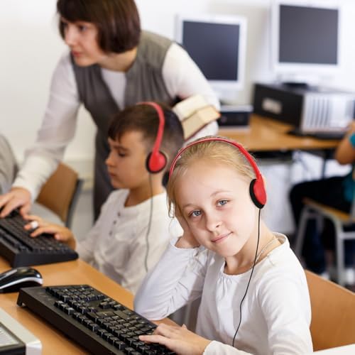 Transform Your Classroom Audio with Konohan 30 Pack Kids Headphones – Adjustable Wired Headset for Enhanced Learning, Lightweight Comfort, and Durable Design for All Ages – Perfect for Educational Use with 3.5 mm Jack Compatibility
