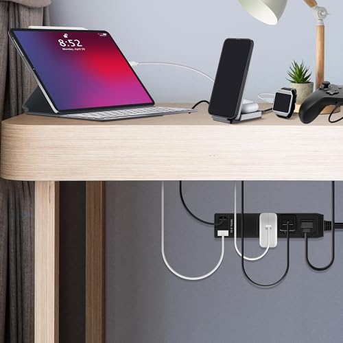 Elevate Your Power Management with the LIDER Ultra-Thin Outlet Extender – 3 Receptacles, 12 W USB Type-A & USB Type-C Charging Ports, Compact Flat-Face Design, 3 ft Cord, ETL-Listed Safety Assurance, Perfect for Home and Office Use