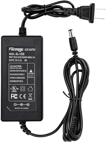 High-Efficiency 12 V 8 A AC to DC Power Adapter – 96 W Switching Supply for LED Strip Lights – 6.7 ft Power Cord – Universal Compatibility with 5.5 mm x 2.5 mm & 2.1 mm Connectors – Robust, Long-Lasting Power Solution for Home and Professional Use – Enhanced Performance & Economical Design