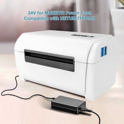 TAIFU 24 V AC Adapter – High-Efficiency Bluetooth Printer Power Supply with CE Certification | 48 W Charger for Rollo X1038 & Munbyn P941 | Versatile 2 A Output with Included USB Cable for Enhanced Connectivity & Universal Device Compatibility