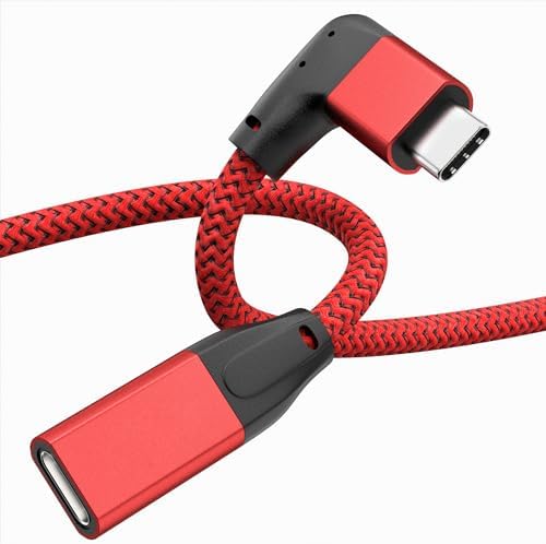 Effortlessly Enhance Your Connectivity with Use Bean 0.6 FT Right Angle USB C Extension Cable 2-Pack – 90-Degree Gen2 20 Gbps Fast Data Transfer for i Phone 16/15, Mac Book, i Pad Pro/Air, Galaxy S25/S24 – Perfect for Tight Spaces and Seamless Charging Solutions