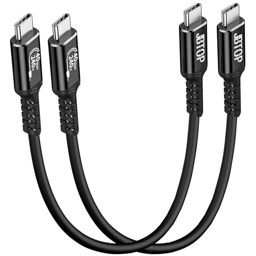 Ultra-Fast USB 4 Data Cable (1.5 FT, 2-Pack) – 40 Gbps Transfer Speed & 240 W Rapid Charging, Compatible with i Phone 15 Series, Samsung Galaxy & Thunderbolt 4/3 Devices – 8 K/6 K/5 K Video Output for Unmatched Performance and Versatility