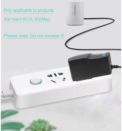 Universal 6 V 1 A AC to DC Power Supply Adapter – Versatile Converter for LED Lights, Networking, and Audio Devices – Compact Global Voltage Support (100-240 V) with 5.5 mm x 2.5/2.1 mm Connector – Durable Transformer for Superior Device Efficiency and Longevity