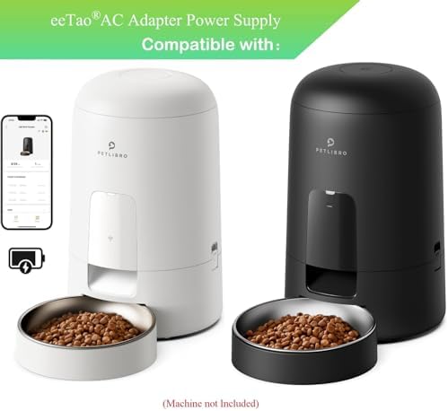 Premium 5 V USB-C AC/DC Charger for Petlibro Automatic Feeders – Fast and Reliable Power Supply for Models PLAF003, PLAF004, PLAF005, PLAF203, PLAF103, PLAF108, PLAF301 – Essential Solution for Stress-Free Cat, Dog, and Bird Feeding at Home or On-the-Go