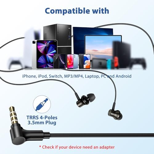 Experience Unmatched Audio Clarity with APETOO Wired Earbuds – Advanced Noise Isolation In-Ear Headphones for Seamless Compatibility with All Devices Including Laptops, Smartphones, and Gaming Consoles – Exceptional Sound Quality with Built-In Microphone for Effortless Communication – Ergonomically Designed for All-Day Comfort and Durability – Ideal for Students, Gamers, and Professionals – Universal 3.5 mm Jack for Instant Connectivity and Versatile Use