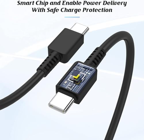 45 W Dual Pack Super Fast Type-C Wall Charger & 6 ft USB-C Cable for Samsung Galaxy S25/S24/S23 Series – Ultimate Charging Efficiency with Enhanced Safety Features and Compatibility for On-the-Go Power Solutions