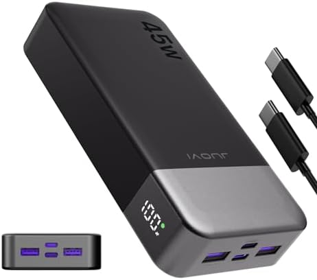 High-Capacity 20000 m Ah Portable Power Bank with 45 W Fast Charging – PD3.0 & QC4.0 Compatible Charger for i Phone 15, Galaxy, Mac Book, and More – Stylish Blue Design with LED Battery Indicator for Ultimate Convenience and Versatility