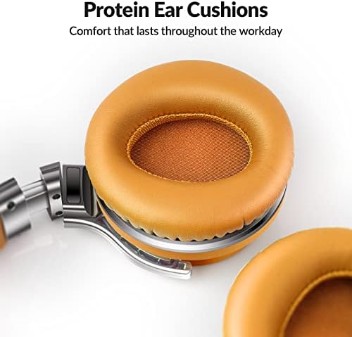 Silensys E7 Elite Wireless Over-Ear Headphones: Unmatched Active Noise Cancellation, Deep Bass Sound Experience, Luxurious Protein Ear Cushions, 30-Hour Battery Life – Your Perfect Bluetooth Companion for Travel, Work, and Daily Adventures in Elegant Black Design