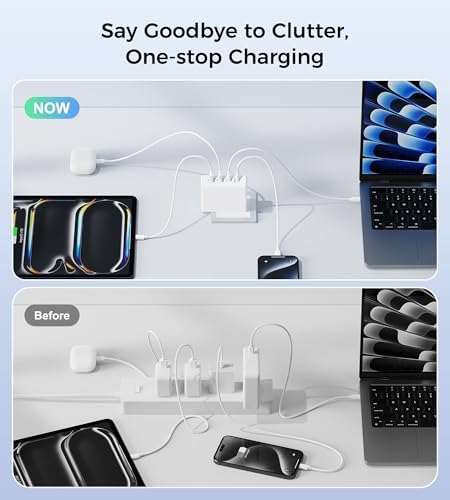 High-Efficiency 140 W USB-C Fast Charger: Versatile Multi-Device Power Hub for Mac Book Pro, i Phone 16/15/14/13 Pro Max, i Pad Pro & Samsung Galaxy – Compact Travel Charger for On-the-Go Professionals