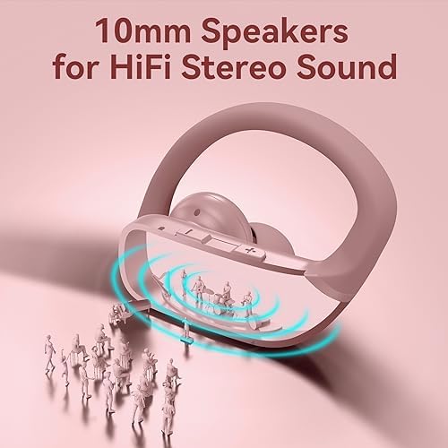 Elevate Your Sound Experience with Bmani Wireless Earbuds: 48-Hour Playtime Bluetooth Headphones with LED Battery Indicator, Secure Over-Ear Design, Built-in Mic for Hands-Free Calls, Ideal Sport Earphones for Active Lifestyles