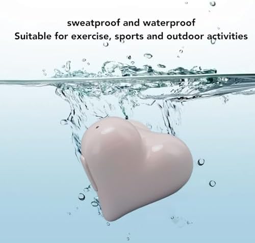 Heart-Shaped Bluetooth 5.3 Earbuds for Couples – Stylish Purple Wireless Earphones with Exceptional Hi-Fi Stereo Sound, Advanced Noise-Canceling Technology, and Portable Charging Case for Active Lifestyles and Romantic Escapes