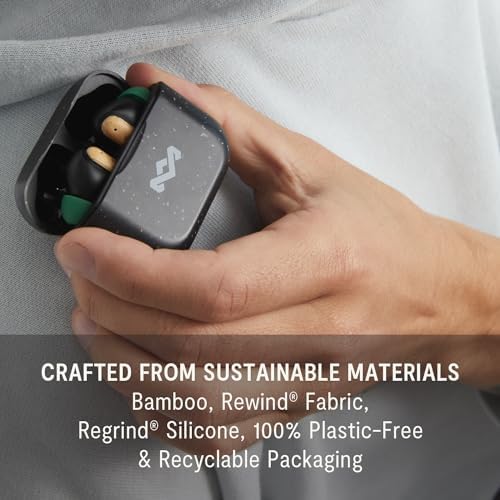 House of Marley Little Bird Eco-Conscious True Wireless Earbuds – Exceptional Audio Quality with Touch Controls, Integrated Mic, 24-Hour Battery Life, and USB-C Fast Charging – Ideal for Gamers and Music Enthusiasts (Red) – Experience Sustainable Sound Innovation for Everyday Use