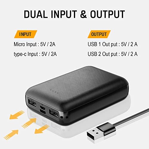 Ultimate 10,000 m Ah Rechargeable Battery Pack for Heated Vests – High-Capacity Power Bank for Enhanced Comfort in Heated Jackets and Hoodies – Fast Charging, Lightweight, and Versatile Compatibility for Men and Women’s Outdoor Wear – Essential Heating Solution for Cold Weather Adventures