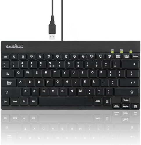 Elevate Your Typing Experience with the Perixx PERIBOARD-326 Wired Mini Backlit USB Keyboard – Compact Design, Low Profile Keys, and Adjustable Lighting for Optimal Comfort and Productivity at Home or On-the-Go