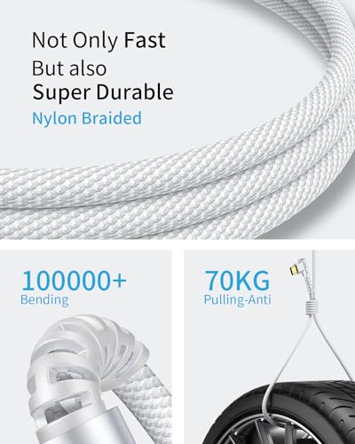 Experience Unmatched Charging Versatility with MRGLAS 4-Pack USB C to USB C Cables – 60 W Fast Charge, Right Angle Design, Perfect for i Phone 16 Pro Max, Samsung S25, and i Pad Pro – Durable Gold-Plated Connectors and Multiple Length Options (10 FT, 6.6 FT, 3.3 FT, 1.6 FT) for Seamless Connectivity and Enhanced Durability – Elevate Your Power Delivery Game with Nylon Braided Cables for Optimal Performance and Reliability