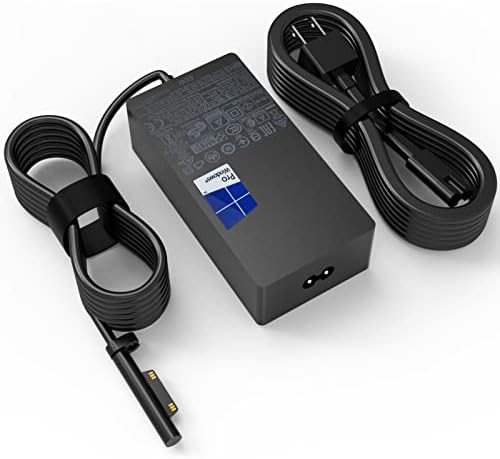 Premium 65 W Charger for Microsoft Surface Pro 3, 4, 5, 6 & X – High-Speed Universal Laptop Adapter with USB 2.0 Connectivity – Compact, Lightweight Design for Travel, Home & Office – Advanced Safety Features Including Overcurrent & Overvoltage Protection – Reliable Power Replacement for Enhanced Device Compatibility