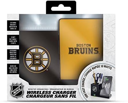 SOAR NHL Wireless Charging Station and Desk Organizer – Premium Qi Fast Charger with Team Logo for Sports Fans, Sleek Accessory Holder for a Tidy Workspace, Perfect for Phones and Essentials