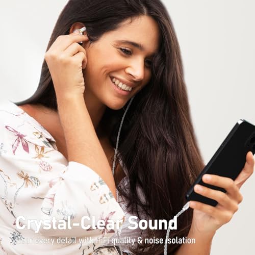 Unleash Exceptional Sound Quality with Vibes 202 MC USB-C Wired Earbuds: Premium Hi-Fi Audio, Advanced Noise Isolation, Ergonomic Comfort for i Phone 15/16 – Built-In Microphone for Effortless Communication & Durable Silver-Plated Cable – Includes Portable Case for On-the-Go Convenience