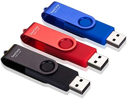 Vibrant 32 GB USB Flash Drive 5-Pack – High-Speed Rotating Memory Sticks with LED Light for Effortless Data Backup and Transfer in Gold, Black, Green, Red, and Blue – Perfect for Personal, Educational, and Professional Use