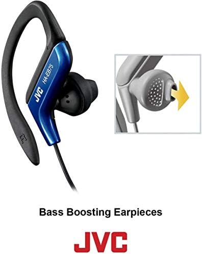 JVC HAEB75 P Sports Clip Headphones in Pink – Premium Wired Earbuds for Active Lifestyles with Enhanced Sound Quality and Secure Fit, Ideal for Running, Gym, and Outdoor Activities