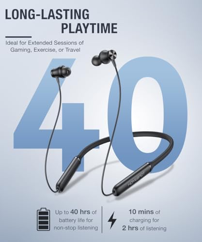 Home Spot JY300 Wireless Neckband Headphones – Elevate Your Audio Experience with 40-Hour Battery Life, Advanced apt X HD & LC3 Support, and Auracast Multi-Device Connectivity – Ideal for Gaming, Fitness, and Daily Commutes – Ergonomic Design for Ultimate Comfort and Premium Sound Quality
