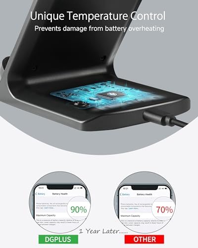 Elevate Your Charging Experience with the 15 W Fast Qi Wireless Charger Stand – Universal Compatibility for i Phone 16 Pro Max, Samsung Galaxy S26 Ultra, and More in Classic Black – Sleek Design with Ergonomic Viewing and Non-Slip Surface for Enhanced Stability and Efficiency