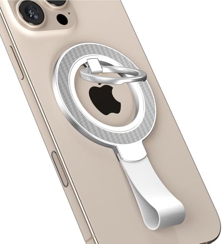 Mag Safe Universal Phone Grip & Kickstand for i Phone 12-16 Pro Max – Versatile Double-Sided Magnetic Holder for Secure Handling & Hands-Free Viewing in Gym, Kitchen & Beyond – Sleek Black Silicone Design for Stylish Convenience and Optimal Performance