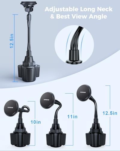 Transform Your Driving Experience with the SUPERONE 2025 Mag Safe Cup Holder Charger – 15 W Fast Charging Solution for i Phone 16, 15, 14, 13, 12 Pro Max, Plus, and Mini – Features Adjustable Gooseneck for Optimal Viewing and Stability – Perfect Accessory for On-the-Go Professionals and Tech Enthusiasts. Effortlessly power your devices while navigating with hands-free convenience. This innovative cup holder mount ensures a secure fit in standard cup holders while providing rapid 15 W charging for your latest i Phone models. Designed for maximum compatibility, the adjustable gooseneck allows you to customize the angle for easy access, making it ideal for GPS navigation or hands-free calls. Crafted from durable materials, the SUPERONE charger is built to endure daily use while maintaining sleek aesthetics. Experience ultimate convenience and stay connected on the road with this cutting-edge charging solution that blends practicality with modern design. Perfect for tech-savvy users looking for reliable performance and efficiency in their automobile accessories.