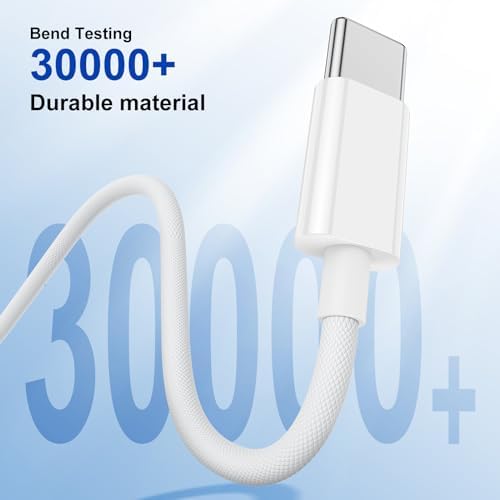 Apple i Phone 15 Charger Cable Trio – 6 ft USB-C to USB-C Fast Charging Set for i Phone 15, Mac Book & i Pad 12.9 – Superior Durability & Enhanced Compatibility for Effortless Powering Solutions