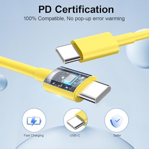 Compatible with iPhone 16/15 Charger Fast Charging, Dual Port 20W USB C Wall Charger Block Type C to Type C 10ft Long USB C Fast Charing Cable for Phone 15/16/Pro Max/Pro/PlusPad Pro/Air/Android – Enhanced Compatibility and Speed