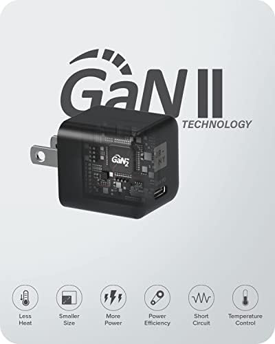 Compact 30 W USB-C Fast Charger Block with Ga N II Technology – Universal Mini Wall Adapter for Quick Power Delivery to All USB-C Devices (Cable Not Included) – Ideal for Travel and Everyday Use