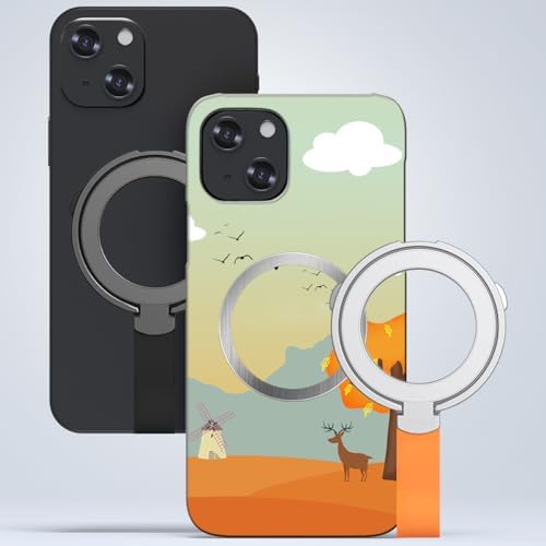 Revolutionary 2025 Magnetic Phone Grip with Silicone Loop Strap – Magsafe Compatible for Seamless Wireless Charging, Enhanced Stability, and Versatile Viewing with Dual Adapter Rings & Adjustable Stand for Modern Users